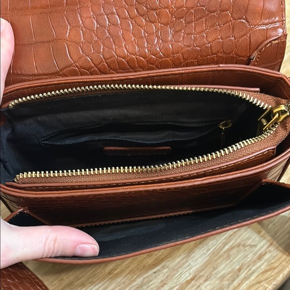 Brown Leather Printed Crossbody - Picture 3 of 5